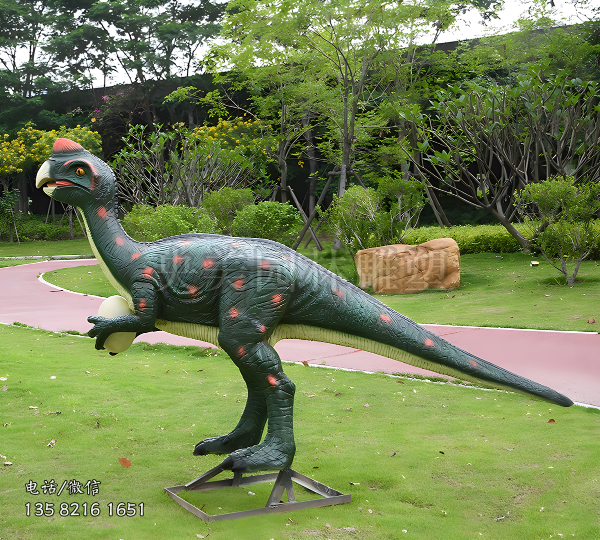 鸚嘴恐龍玻璃鋼仿真雕塑
