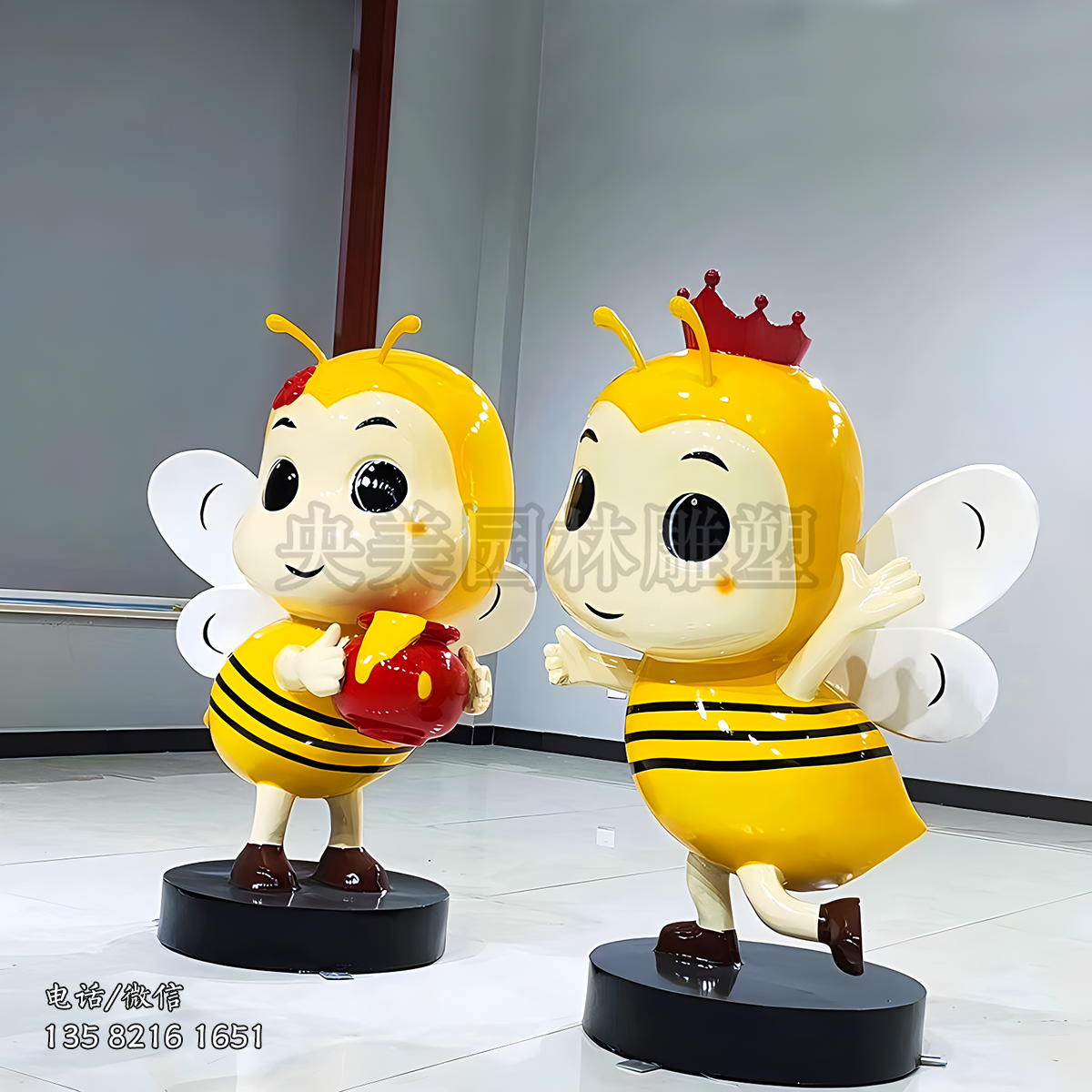 玻璃鋼蜜蜂公仔擺件