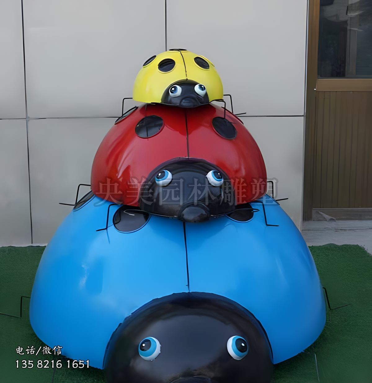 不銹鋼瓢蟲雕塑