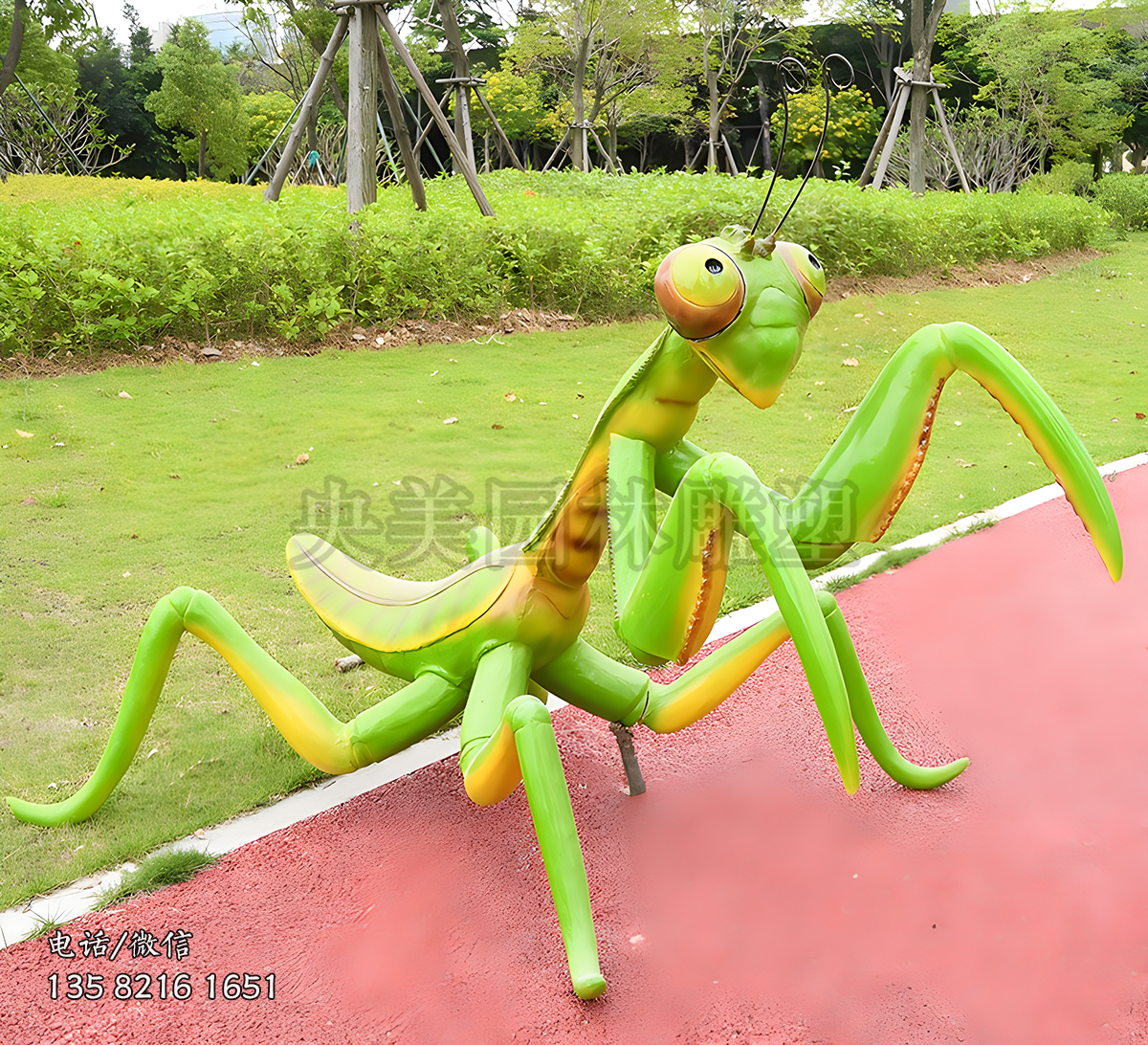 螳螂玻璃鋼仿真動(dòng)物雕塑