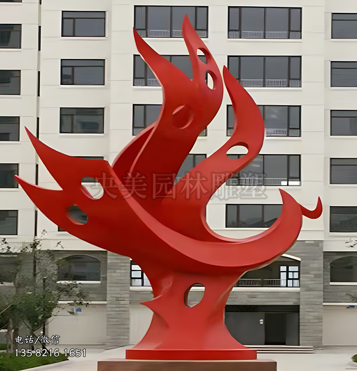 鳳凰抽象不銹鋼景觀動(dòng)物雕塑