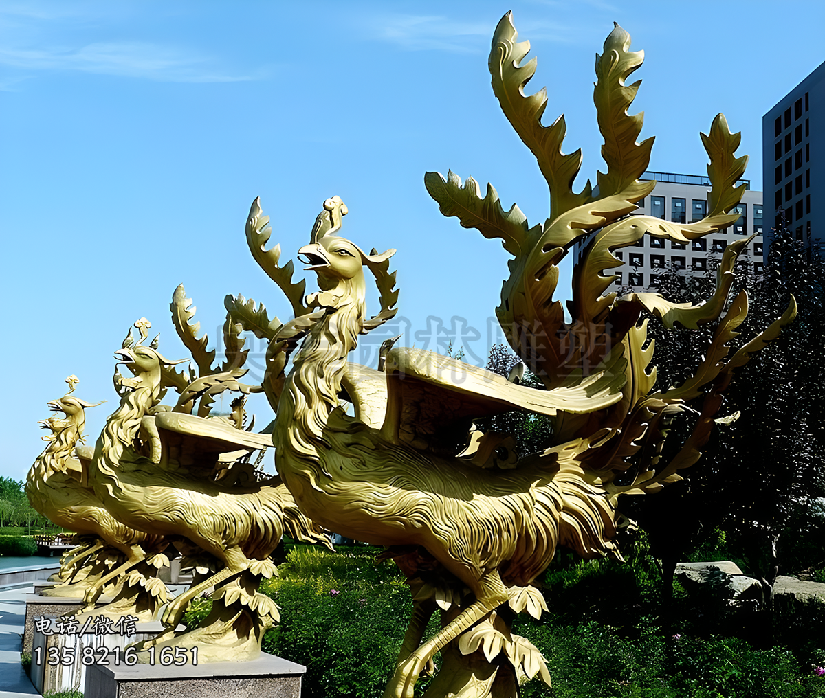 鳳凰景觀神獸動物雕塑