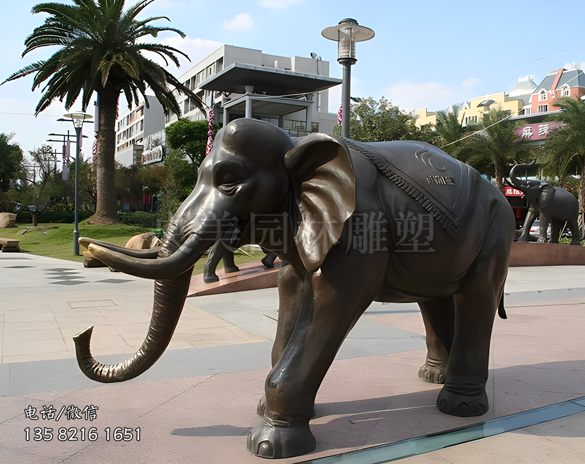 鑄銅仿真大象雕塑