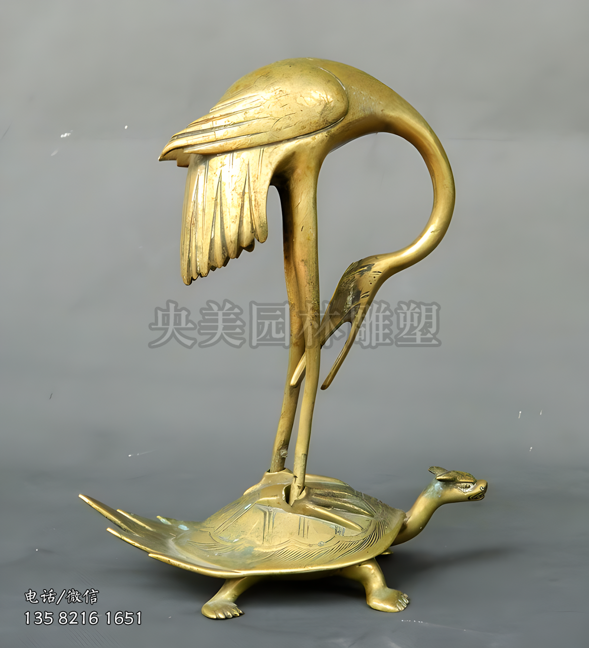 龜鶴延年銅雕塑