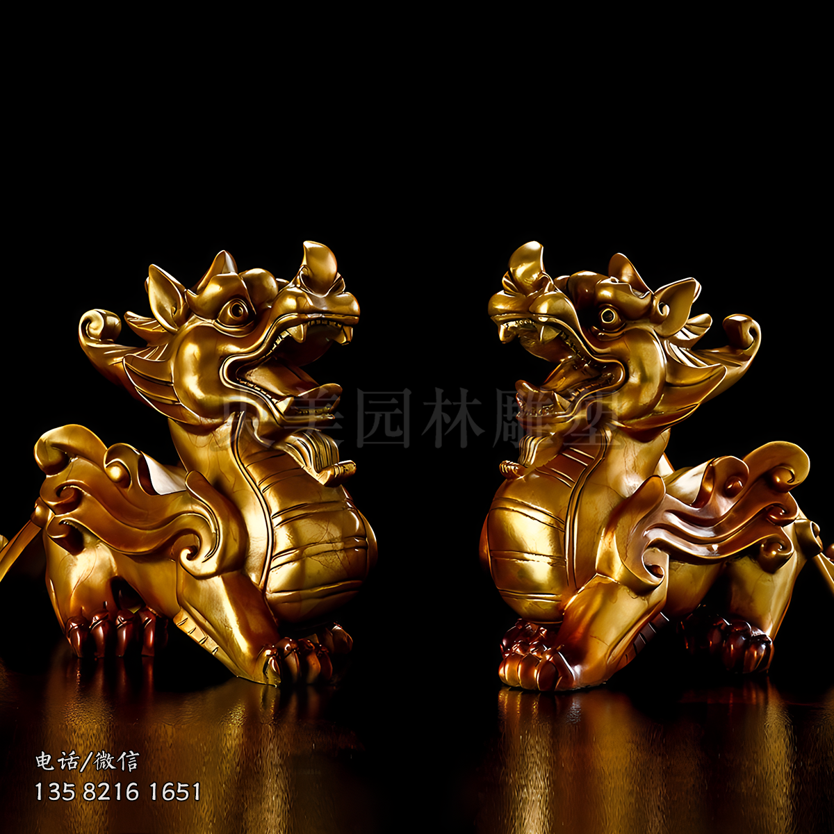 噴金貔貅銅雕風(fēng)水?dāng)[件