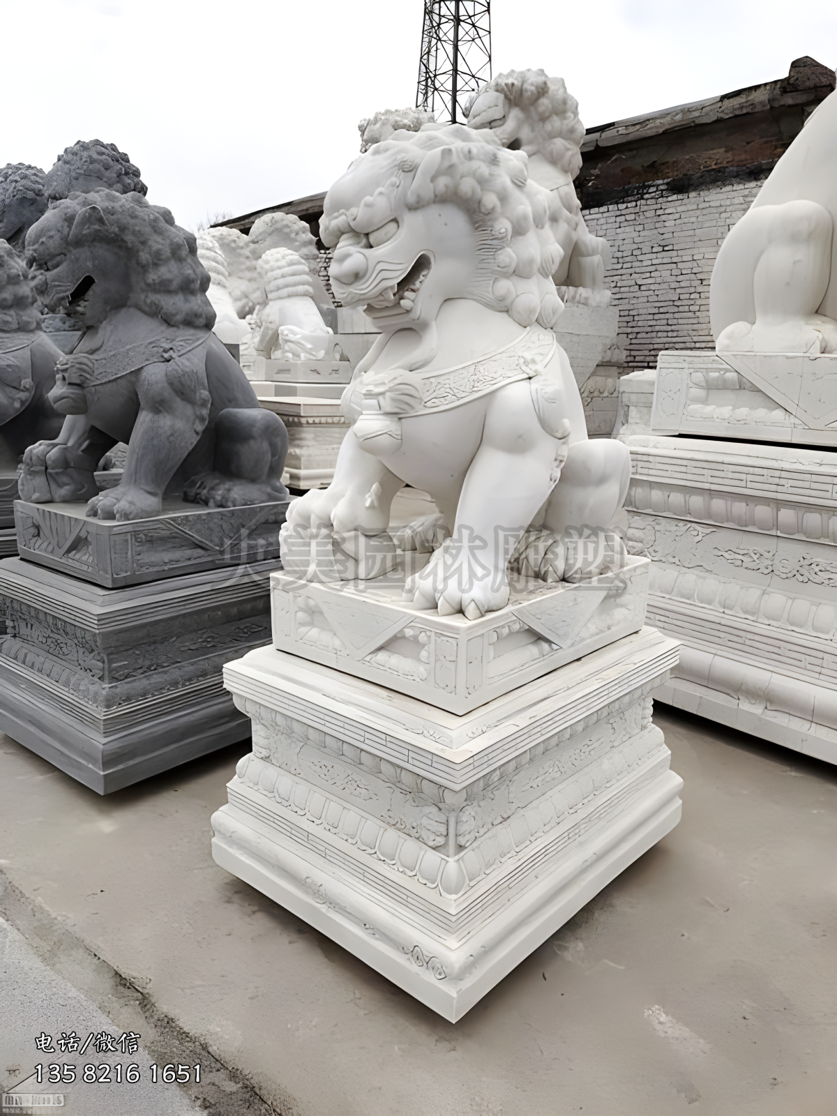 石材雕刻傳統(tǒng)石雕天安門獅子雕塑