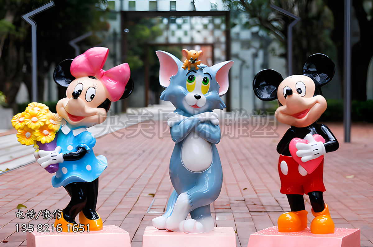 卡通動漫雕塑之米老鼠和湯姆貓