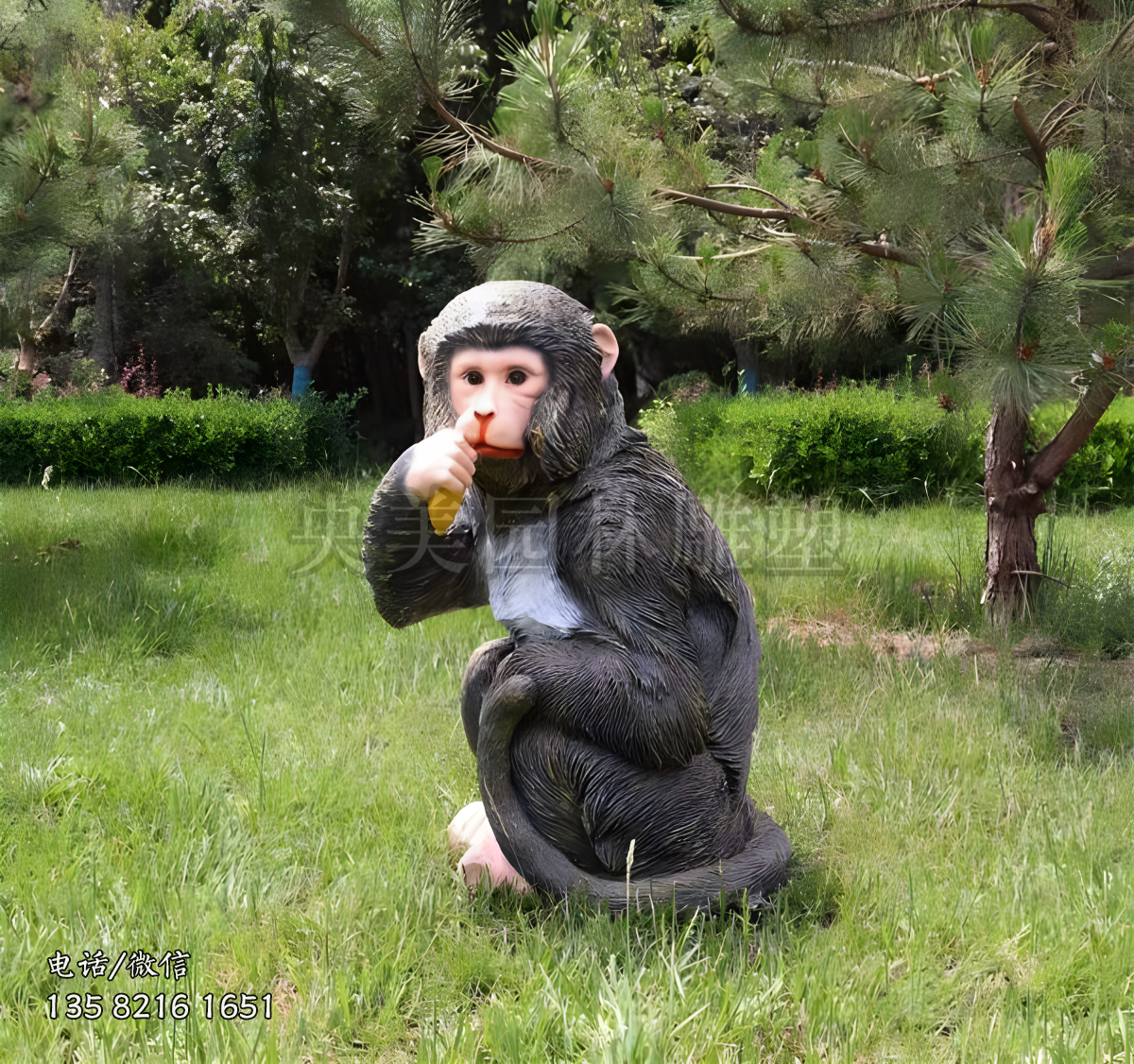 仿真猴子玻璃鋼雕塑