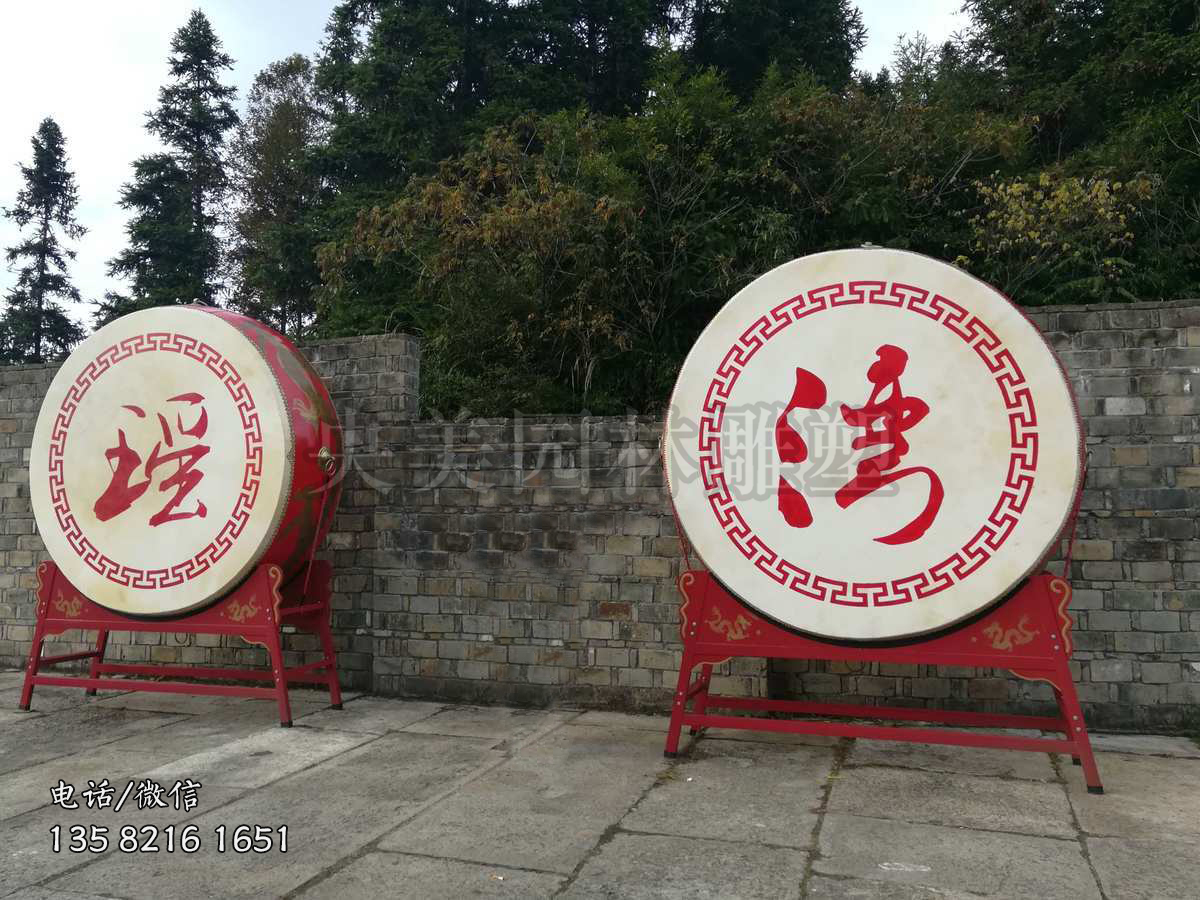 玻璃鋼仿真大鼓雕塑擺件