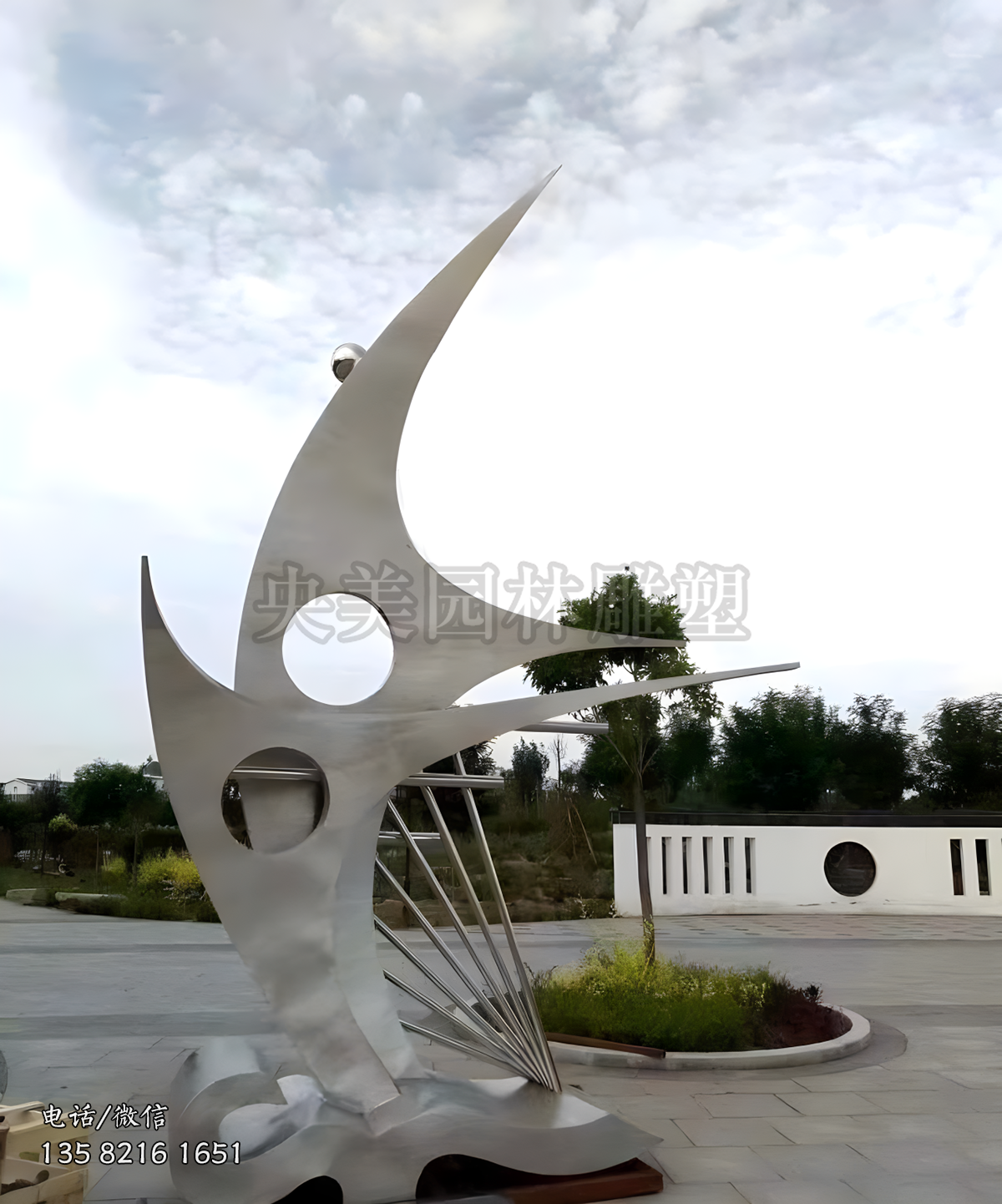 乘風(fēng)破浪不銹鋼船帆雕塑