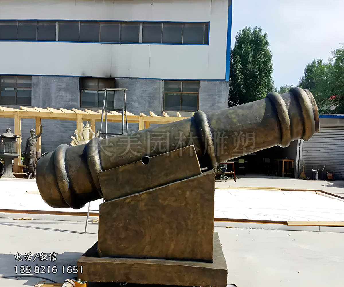 玻璃鋼仿銅火炮雕塑擺件