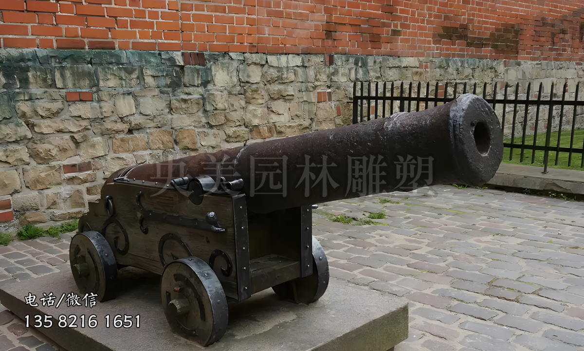鑄鐵火炮雕塑擺件