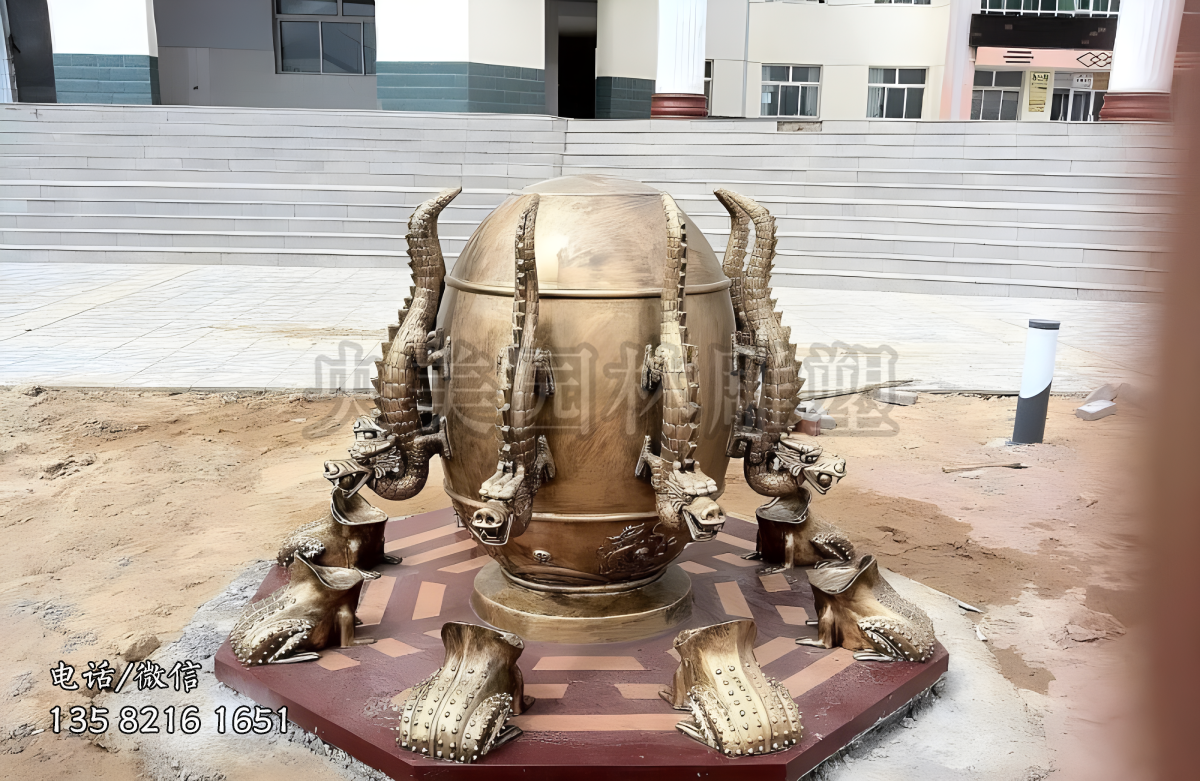 鑄銅地動儀雕塑