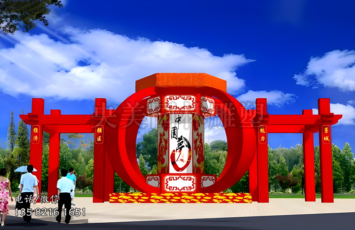 大型燈籠不銹鋼景觀雕塑