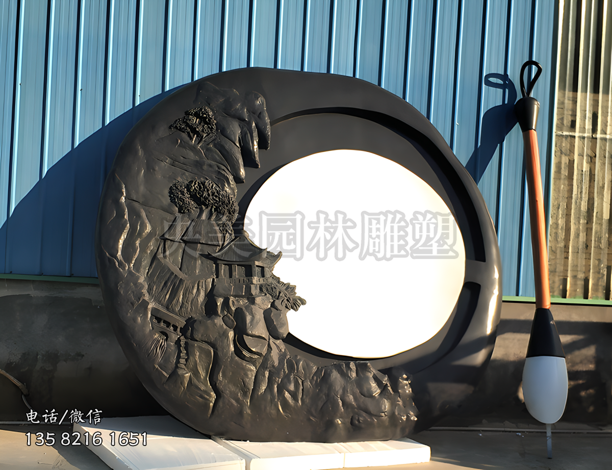 玻璃鋼仿真毛筆、硯臺(tái)雕塑