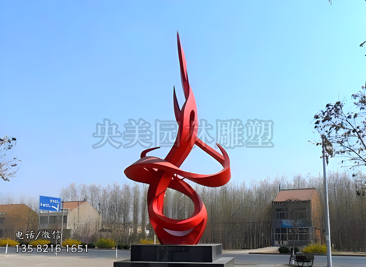 不銹鋼火苗雕塑