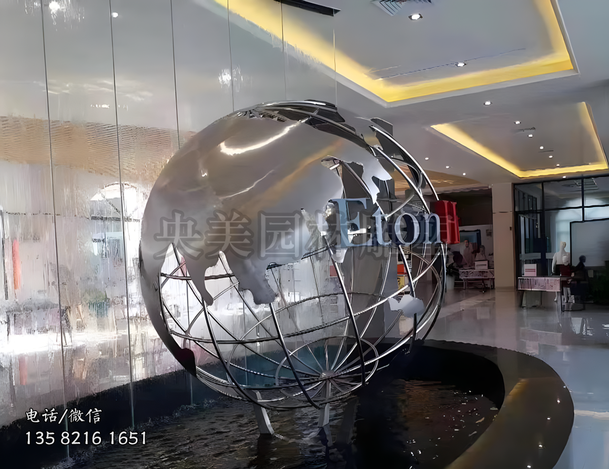 室內(nèi)裝飾地球儀雕塑