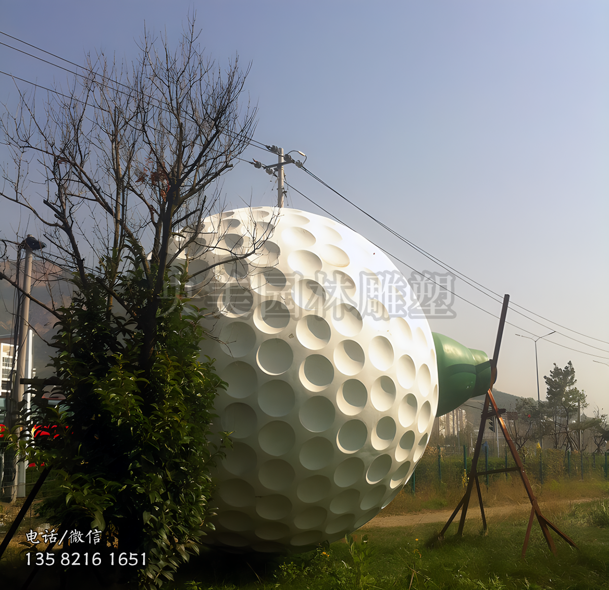 球場(chǎng)巨型高爾夫球景觀雕塑