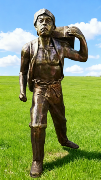 玻璃鋼仿銅紅軍雕塑 (8)