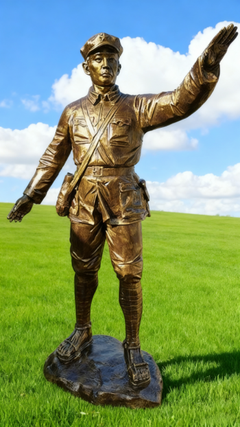 玻璃鋼仿銅紅軍雕塑 (13)