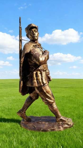 玻璃鋼仿銅紅軍雕塑 (14)