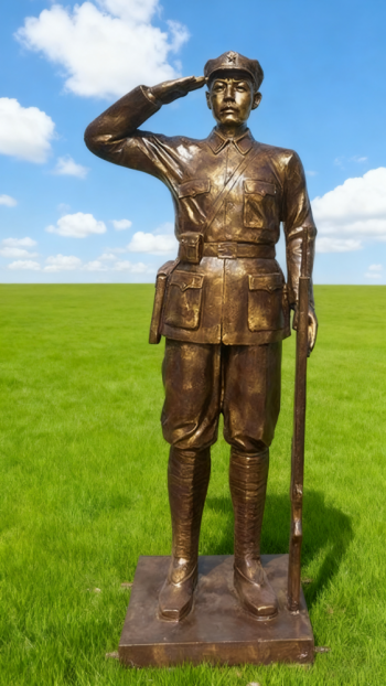 玻璃鋼仿銅紅軍雕塑 (27)