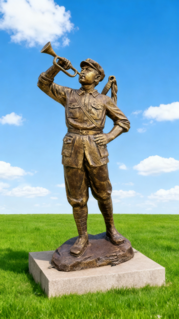 玻璃鋼仿銅紅軍雕塑 (31)