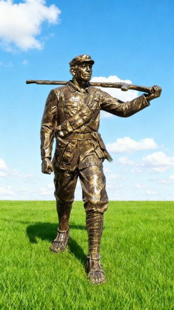 玻璃鋼仿銅紅軍雕塑 (47)