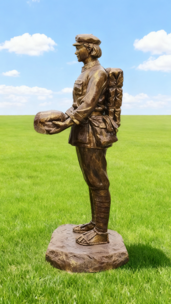 玻璃鋼仿銅紅軍雕塑 (53)