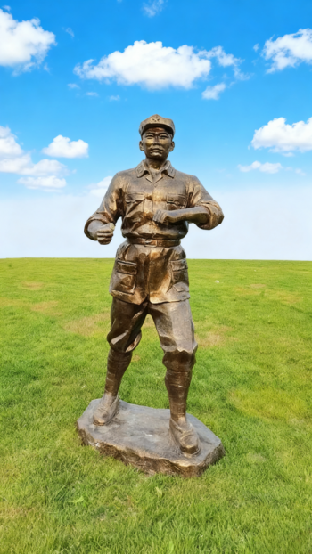 玻璃鋼仿銅紅軍雕塑 (63)