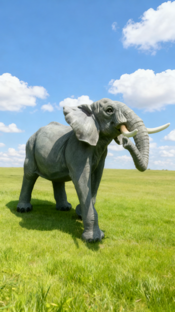 玻璃鋼仿真大象雕塑 (1)