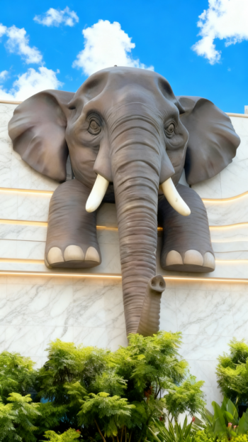 玻璃鋼仿真大象雕塑 (9)