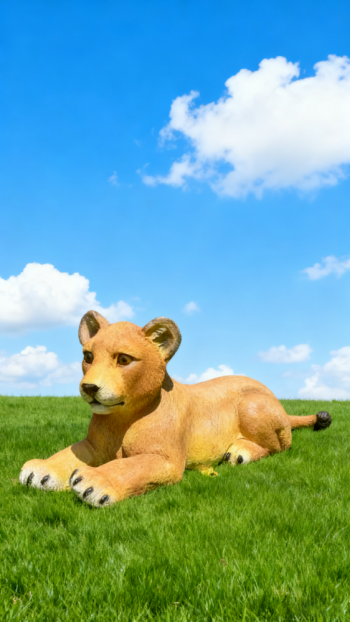 玻璃鋼仿真獅子雕塑 (3)