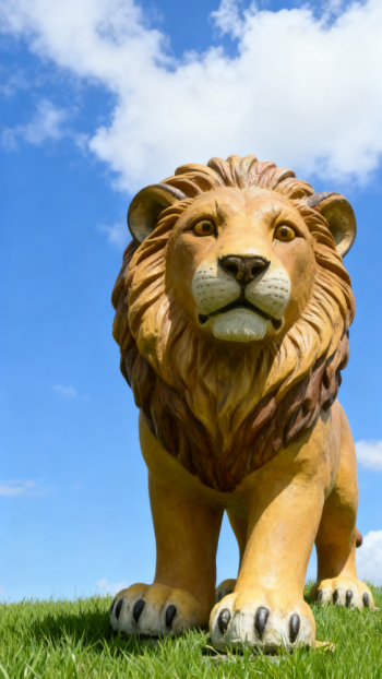 玻璃鋼仿真獅子雕塑 (7)