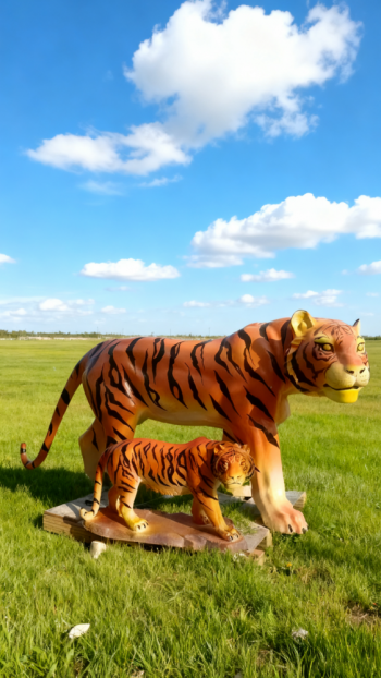 玻璃鋼仿真老虎雕塑 (8)