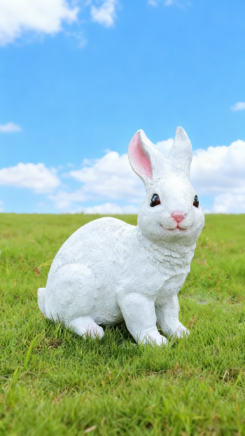 玻璃鋼仿真大兔子雕塑 (3)