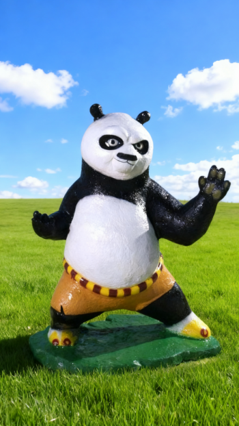 卡通玻璃鋼功夫熊貓雕塑 (5)