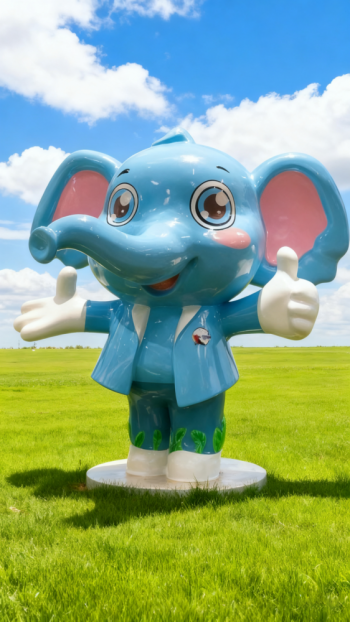 玻璃鋼卡通大象雕塑 (11)