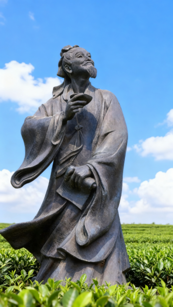 玻璃鋼陸羽雕塑像