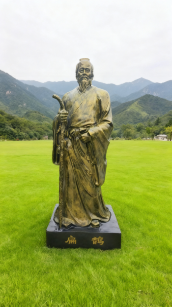 玻璃鋼仿銅十大名醫(yī)之扁鵲雕塑 (7)