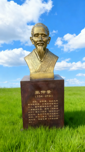 玻璃鋼仿銅張仲景雕塑 (6)