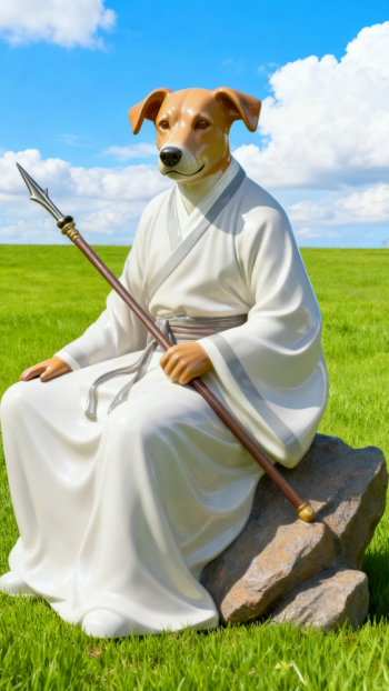 獸首人身十二生肖動物雕塑 (1)