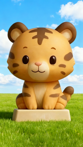 玻璃鋼卡通12生肖虎雕塑 (6)