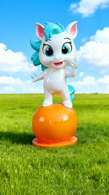 水果底座生肖動物雕塑 (1)