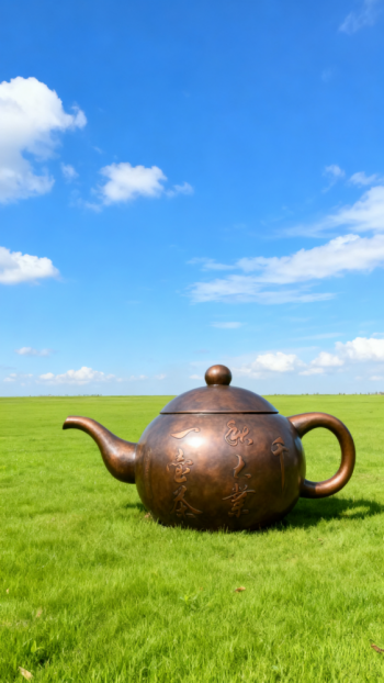 玻璃鋼仿銅茶壺雕塑 (6)