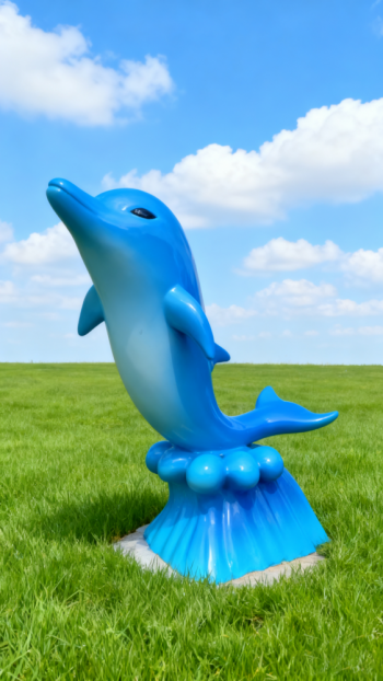 玻璃鋼海豚雕塑 (6)