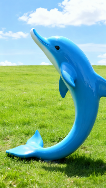玻璃鋼海豚雕塑 (14)