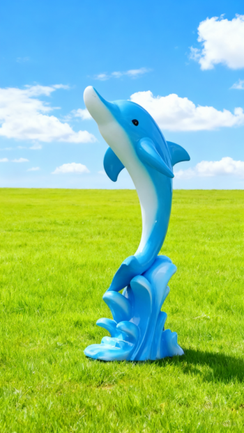 玻璃鋼海豚雕塑 (20)