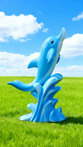 玻璃鋼海豚雕塑 (22)