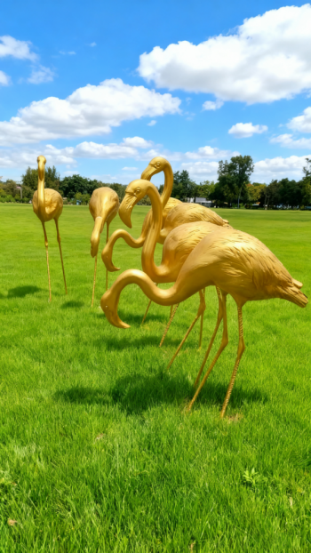 玻璃鋼仿真火烈鳥雕塑 (11)